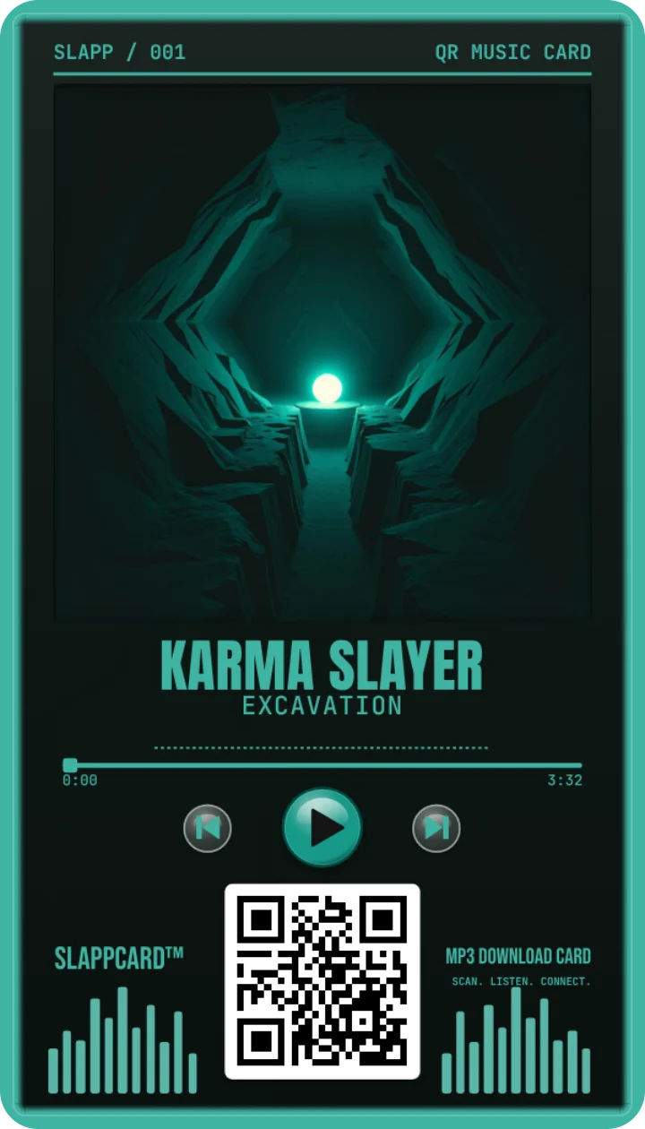 Front of Karma Slayer’s Excavation music download card