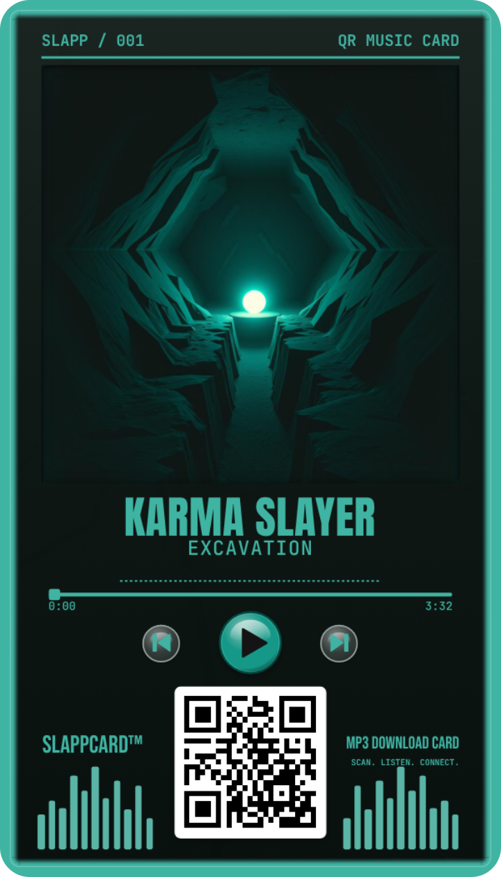 Karma Slayer: Excavation, front of a Slappcard