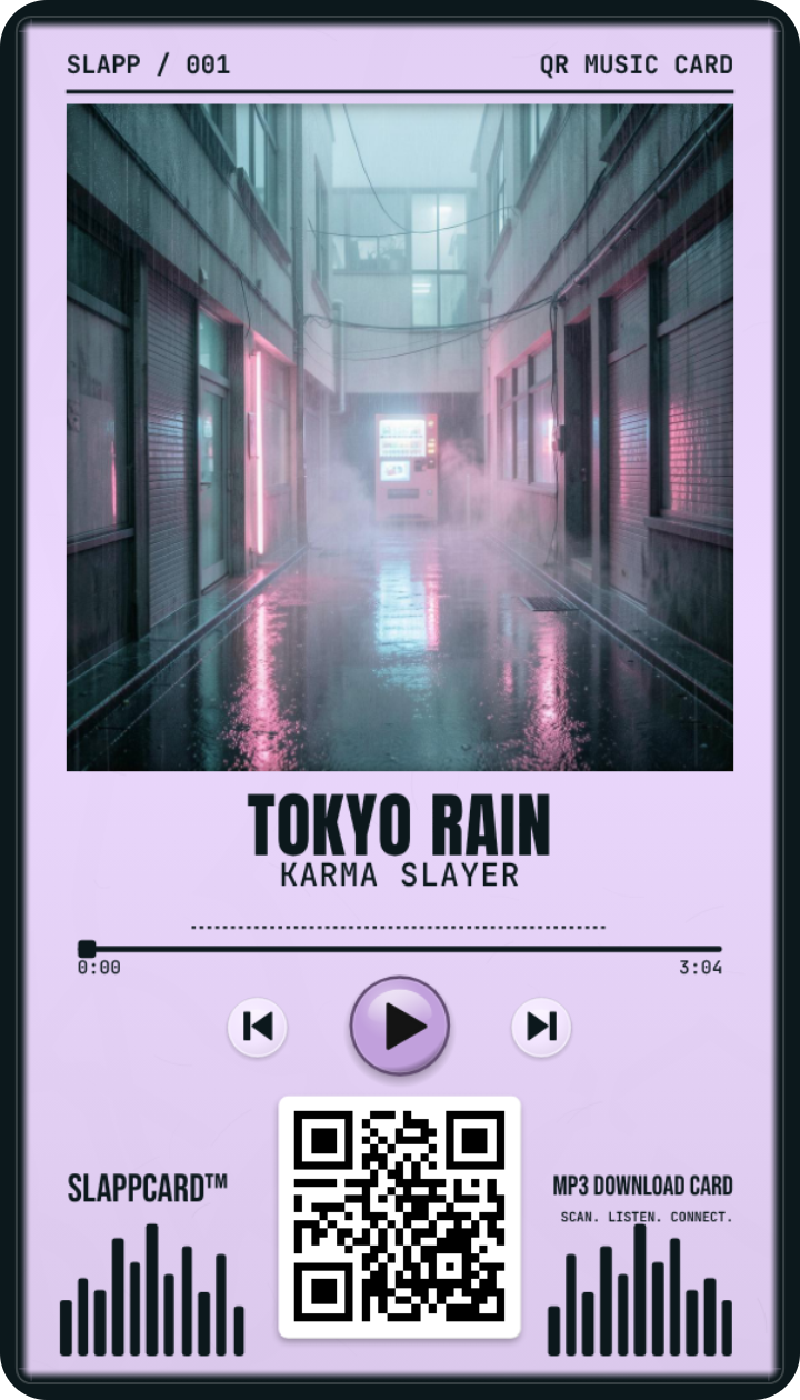 Tokyo Rain: Karma Slayer, front of a Slappcard